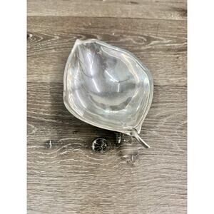 Bailey Banks & Biddle Hand Made Sterling Silver 6” Leaf Dish 104 Grams